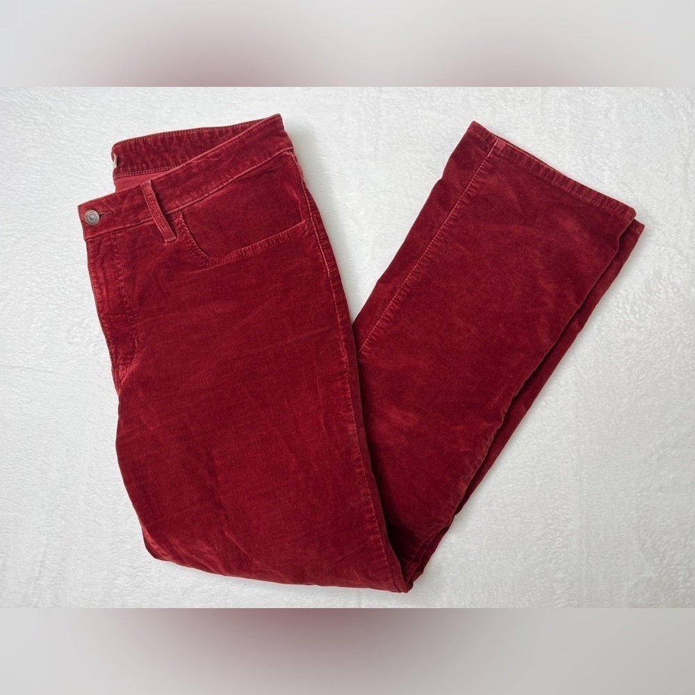 Levi’s 725 High Rise Boot Cut Maroon Corduroy Pants Sz 33 Academia Gilmore Girls - Picture 13 of 14